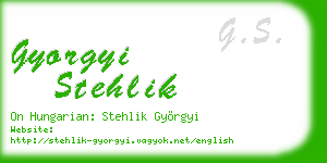 gyorgyi stehlik business card